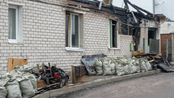 Professional Fire Damage Removal technician working in Aurora, MN